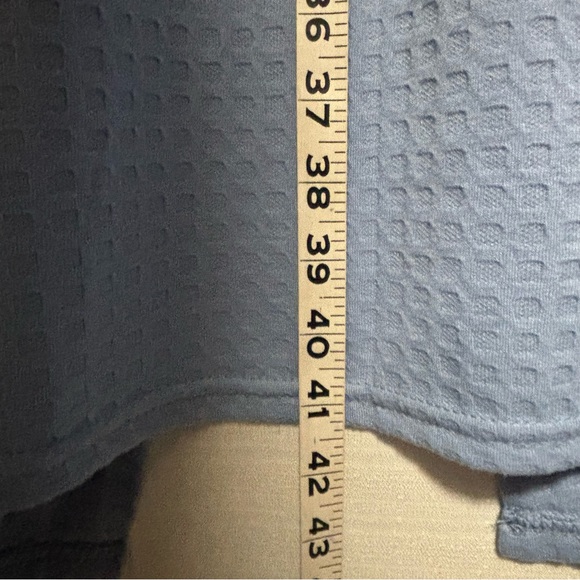 Suimo Square Waffle Wrap Robe Light Blue 3/4 Sleeves W/ belt XL LIKE NEW - Picture 9 of 11